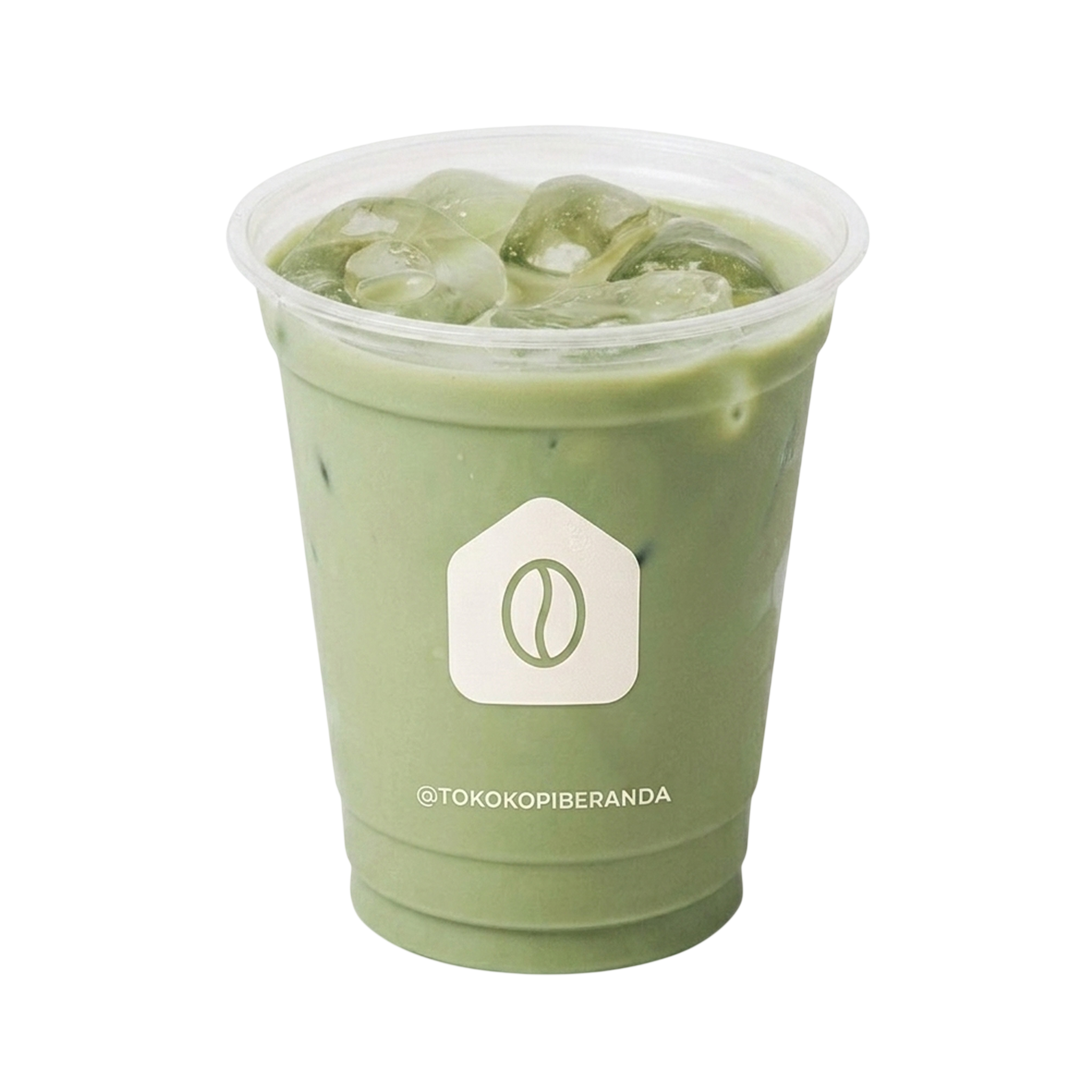 green tea latte transparent
